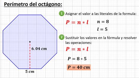Ejemplo de como calcular el área de un octágono | Calcular el area